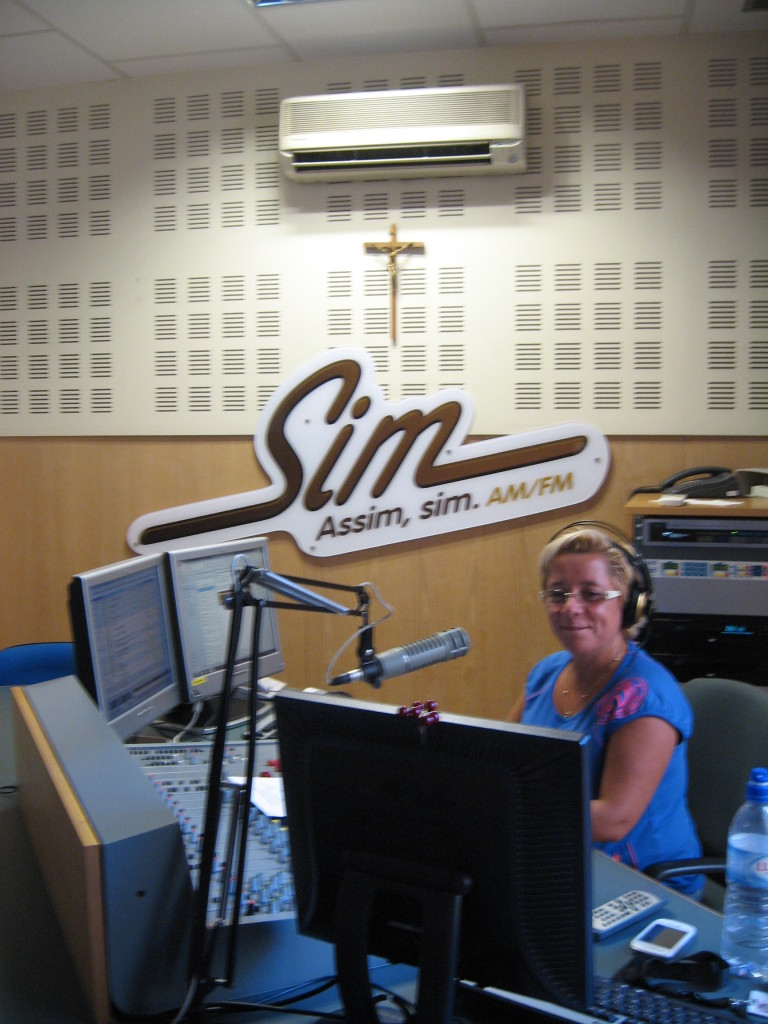 Radio Sim studio, can be heard also on MW