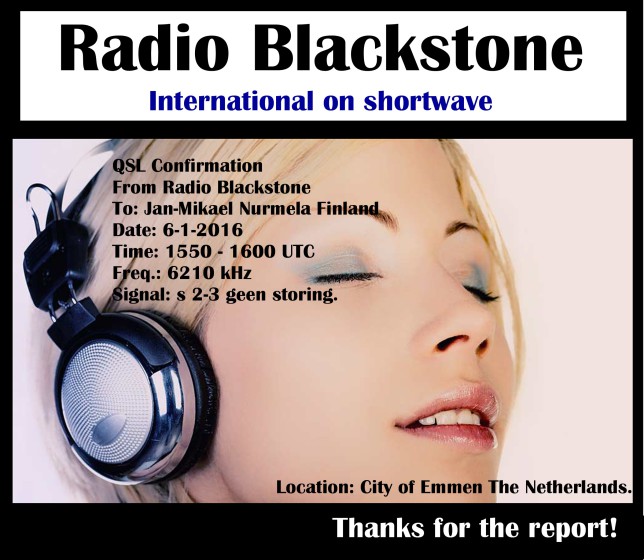 Blackstone e-QSL Jan-Mikael Nurmela Finland 6-1-16