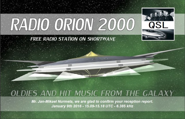 Radio Orion QSL